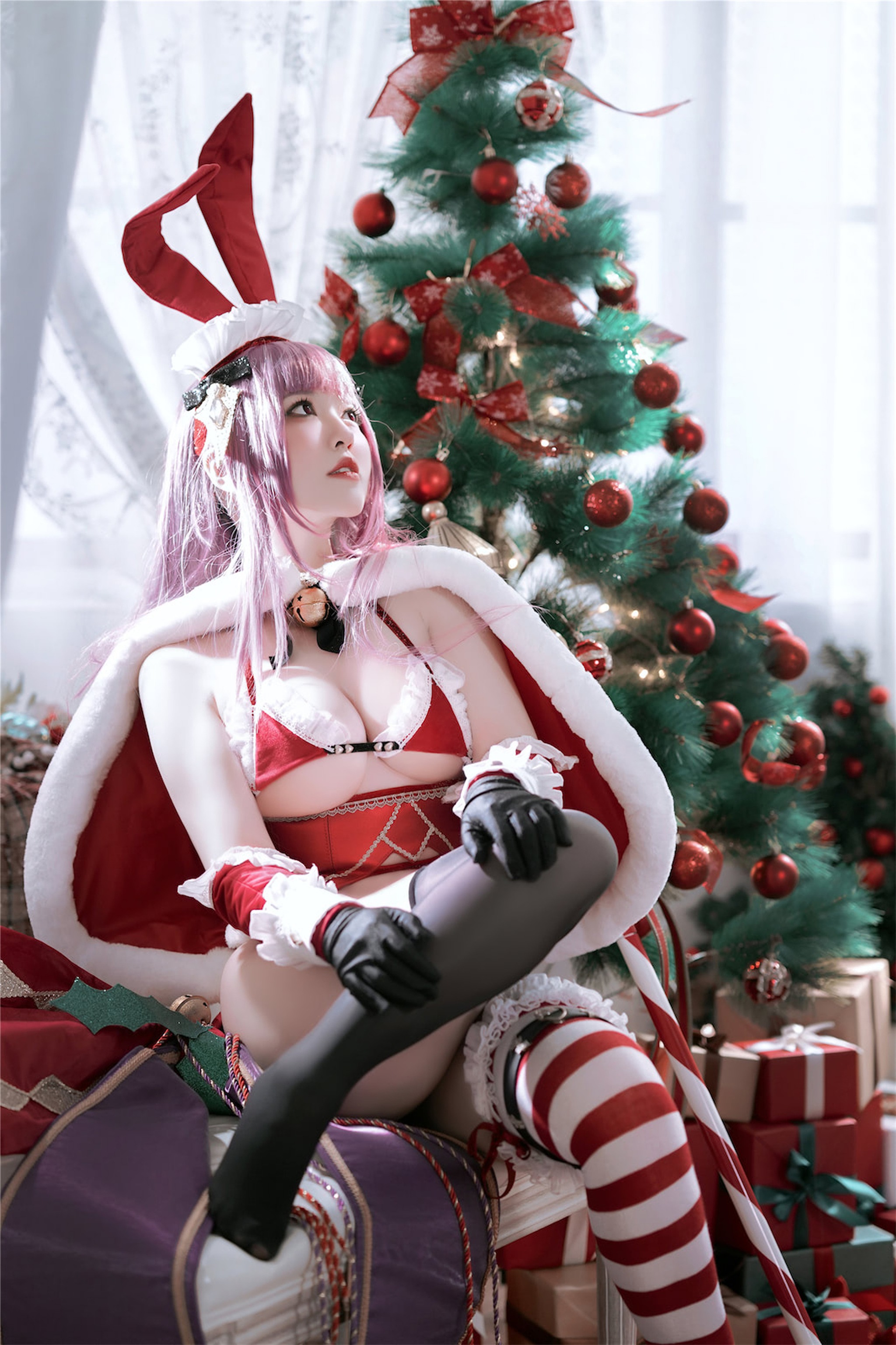图片[1]-半半子 – NO.041 兔子圣诞节 Christmas Bunny Aike[41P]-XikXak